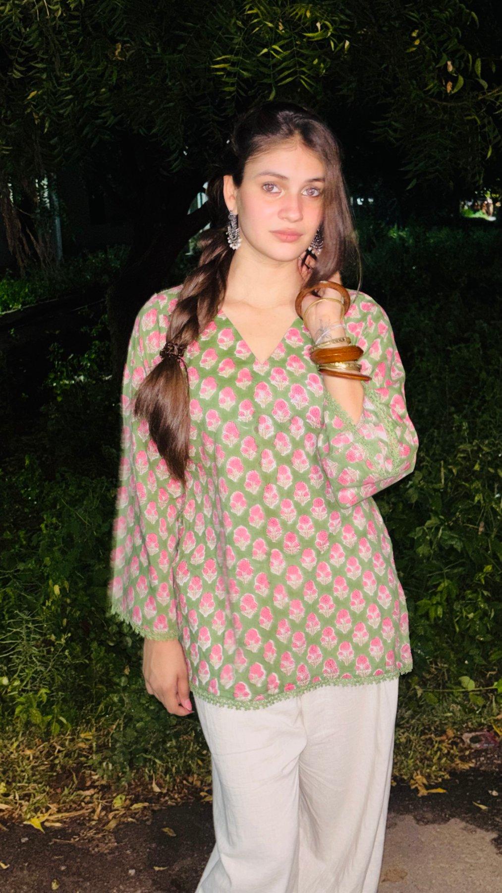 Kalbeliya Pure Cotton Jaipuri Print Kurti