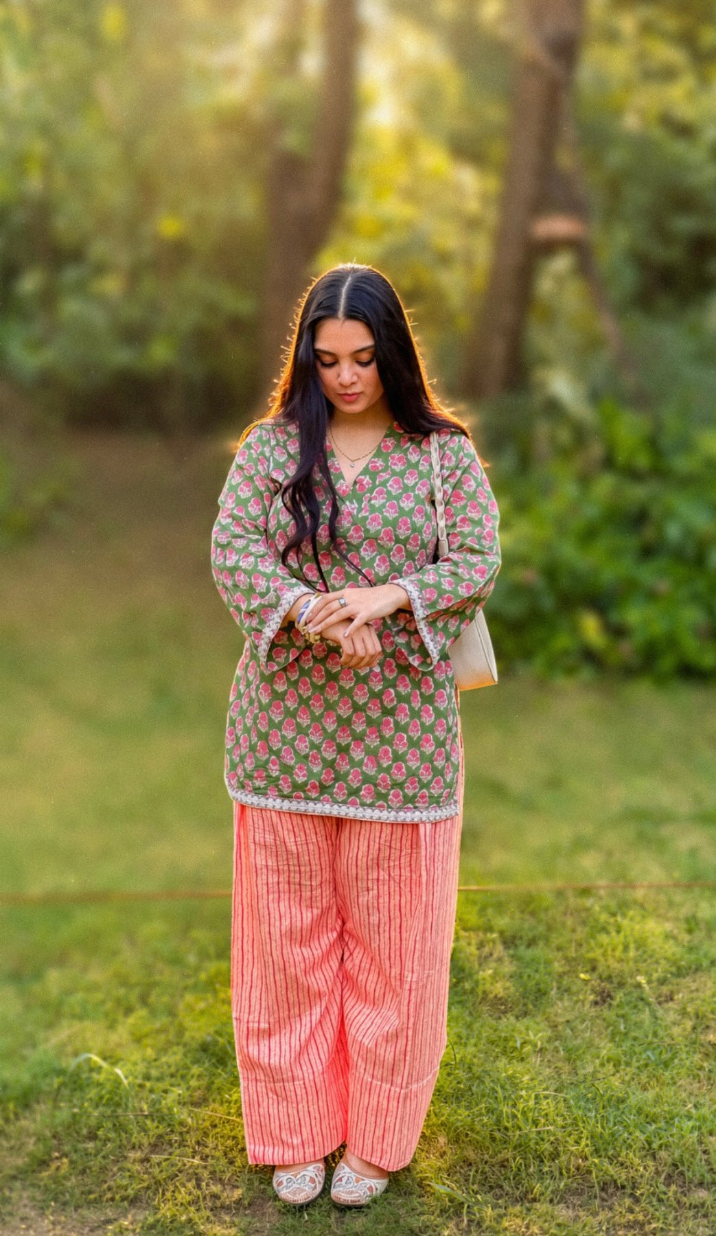 Shekhawati Pure Cotton Jaipuri Print Farsi Top
