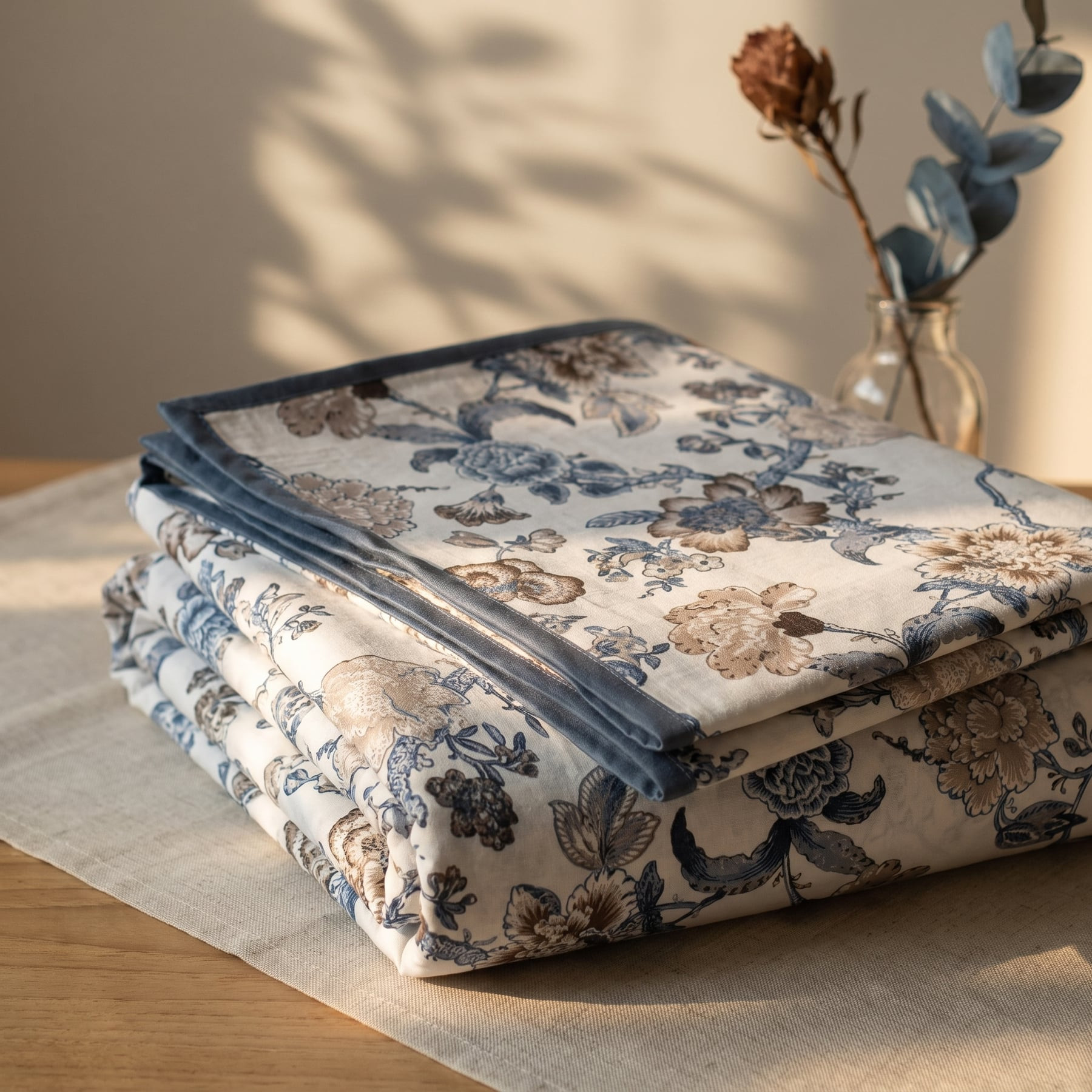 Bel Buti Cotton Double Bedsheet with 2 Quilted Pillow Covers