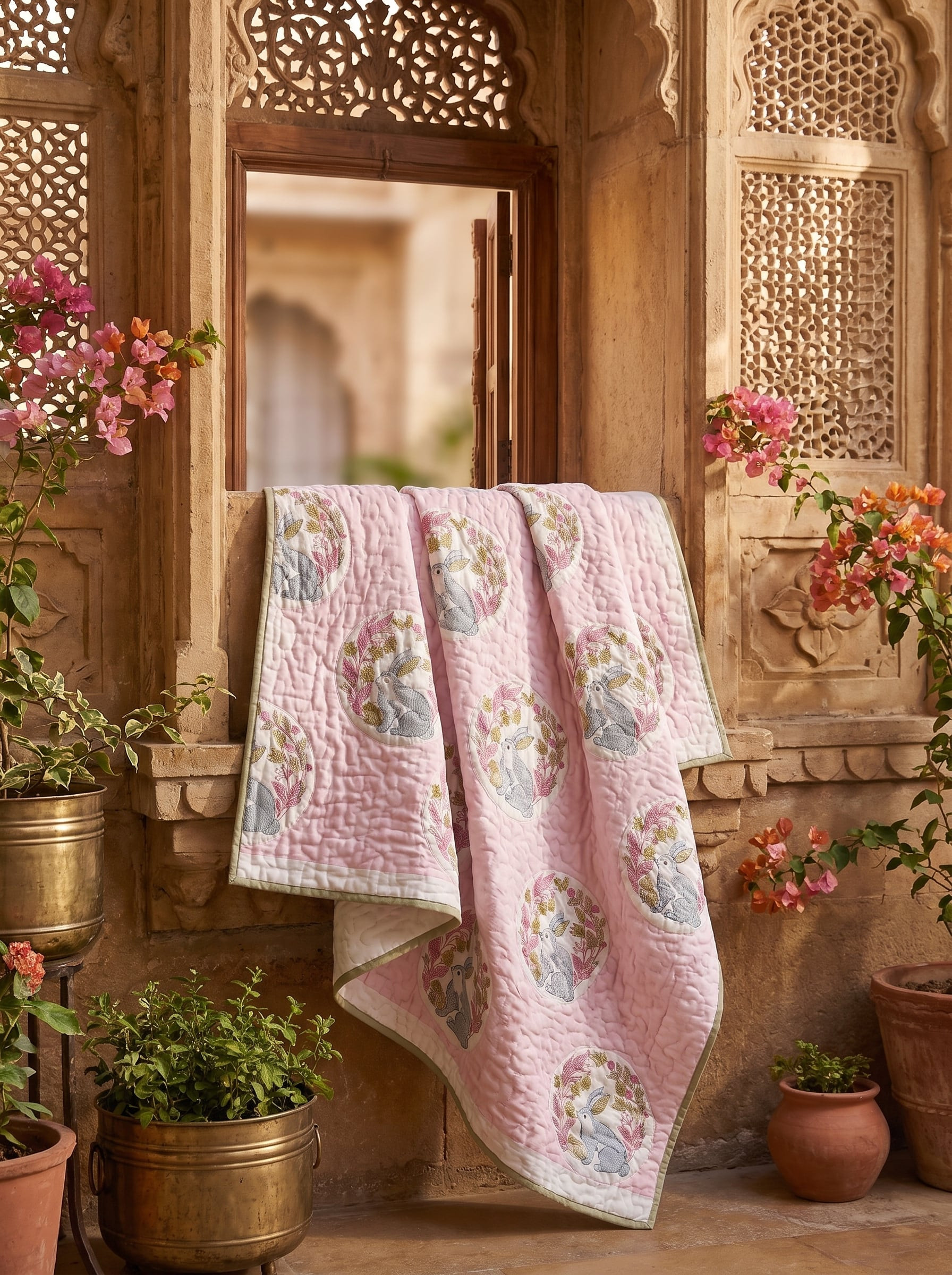 Padharo Mulmul Cotton Handblock Printed Dohar